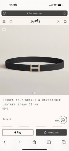 特P190 Hisseo Belt-Togo-32Mm 爱马仕（HermèS）男款腰带以其精湛的工艺、高品质的材料和经典的设计而备受推崇，是男士时尚配饰中的顶级