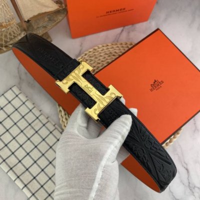 爱马仕 特种皮腰带系列 ，原厂五金精品不锈钢扣 手感柔软舒适 宽3.8Cm。