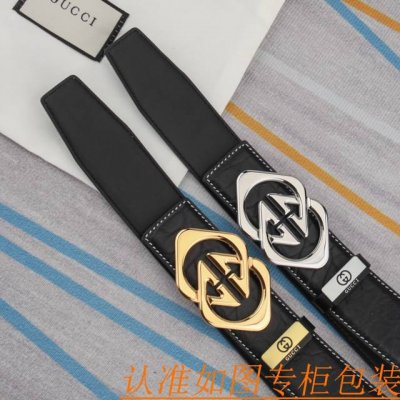腰带皮带：古奇原单牛皮腰带 男款皮带：材质百分百头层牛皮腰带保证真皮皮带，专柜原单品质、做工精细，时尚大牌，送人自用首选包装： 请认准如图专柜包装赠送打孔器手提