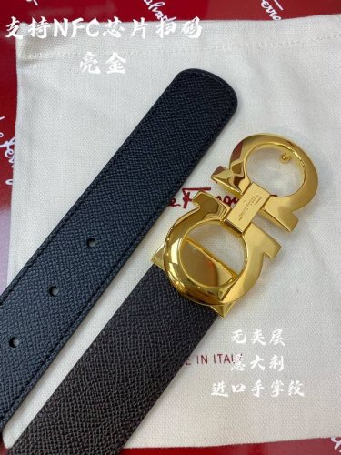 无夹层原厂皮 Ferragamo菲拉格慕 Nfc芯片扫码款 正品尺寸3.5Cm意大利原厂皮