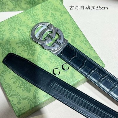 品牌： 古奇 新款进口小牛皮，手感细腻柔软。搭配纯钢自动精品钢扣，宽度：3.5Cm
