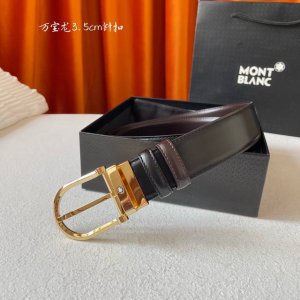 特 万宝龙 Montblanc家持续其一贯的高雅，绅士，精致的风格，进口小牛皮。手感细腻柔软。纯铜精品，男士必备！宽度：3.5Cm。