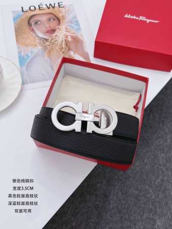 特 Ferragamo.菲拉格慕 全套包装 支持Nfc扫码 宽度3.5Cm 高级定制款男士皮带 双面进口牛皮 可双面使用 自行选择搭配 真材实料 很有质感 时尚 - 点击图像关闭