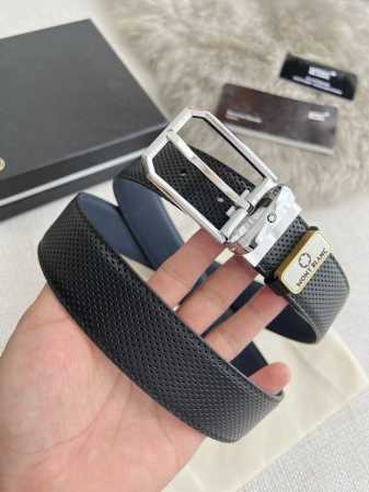 品名：万宝龙.Montblanc原单 腰带 皮带 型号：针扣，新款原版经典精品针式扣头，实物拍摄，原版头层牛皮 材料：百分百头层牛皮，保证真皮。双面可用专柜同等 - 点击图像关闭