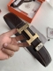 品名： 爱玛仕.Hermes原单 型号：双面使用挂扣，图片实物拍摄 材料：双面头层牛皮，挂扣系列，纯钢质扣头，钯镀电镀工艺永不掉色。带身可双面使用，双面纹，专柜