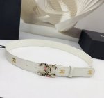 3.0Cm香奈儿腰带，双面头层牛皮皮料，长度：.75.80.85.90.95.100欧，彩色五金铜扣原版开模定制庆祝]