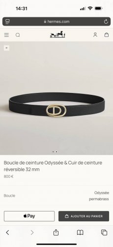 特P190 Odyssee Belt-Togo-32Mm 爱马仕（HermèS）男款腰带以其精湛的工艺、高品质的材料和经典的设计而备受推崇，是男士时尚配饰中的顶