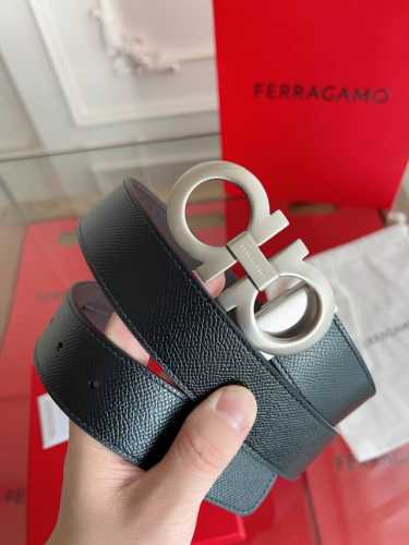 特 Ferragamo.菲拉格慕 全套新款包装 宽度3.5Cm 高级定制款男士皮带 双面进口牛皮 可双面使用 自行选择搭配 真材实料 很有质感 时尚经典不失风范