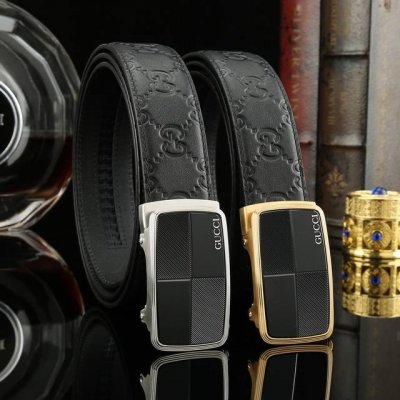 特P180 Gucci古奇秘原单高档品质专柜官网同步宽度3.5精美自动钢扣头意大利双面进口头层小牛皮原版花纹手感极佳 上身郊果棒男士最爱商务休闲两用长度100一