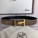 HermèS爱马仕 双头尖 双面原版 原单品质 进口头层牛皮 橙色荔枝纹搭配黑色平纹 寸半38Mm 配官网H亮金亮银扣