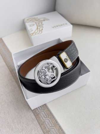 品名：范思哲.Versace.皮带腰带自动皮带 型号：自动带，纯钢材质经典人头自动扣，图片实物拍摄 腰带：百分百头层牛皮，自动带身，保证真皮。24K纯钢扣永不掉 - 点击图像关闭