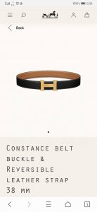 特 Hermes.爱马仕 官网同步 宽度38Mm 原版荔枝搭带身搭配原版精品钢扣，男装的经典搭配，可双面使用完美配饰！