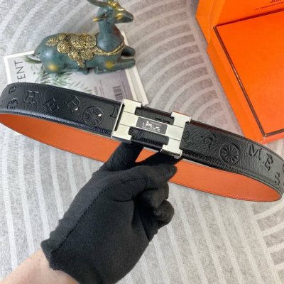 爱马仕 特种皮腰带系列 ，原厂五金精品不锈钢扣，手感柔软舒适 宽3.8Cm。