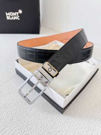 品名：万宝龙 Montblanc原单 腰带 皮带 型号：针扣，新款原版经典精品针式扣头，实物拍摄，原版头层牛皮 材料：百分百头层牛皮，保证真皮。双面可用专柜同等 - 点击图像关闭