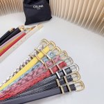 2.5Cm 塞琳官网新款，蛇皮搭配牛皮皮料，长度：.75.80.85.90.95.欧，铜五金钻扣原版开模定制庆祝]