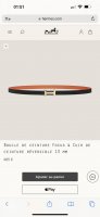 Hermes 女款 Focus Buckle & Reversible Leather Strap 3Mm