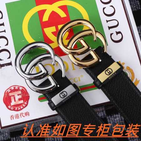 品名：古奇.Gu...Cci原单 材料：百分百头层牛皮，保证真皮。24K纯钢扣双面可用专柜同等质量， 送人自用首选 包装： 请认准如图专柜包装，赠送打孔器，银联 - 点击图像关闭