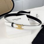 Celin E新品立体浮标扣女士腰带 意大利进口小牛皮 搭铜扣 宽度2.5双面佩