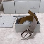 配原版包装，Brunellocucinelli布内罗 古奇拉利3.5宽男士真皮磨砂牛皮双面头层意大利品牌，休闲装搭配设计风格，欢迎大家转载图片。