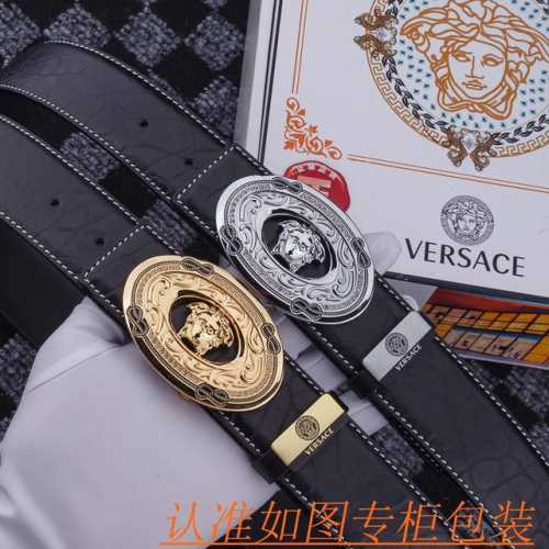 品名：范思哲 皮带原单腰带 材料：百分百头层牛皮腰带，保证真皮皮带，专柜原单品质、做工精细，送人自用首选 包装： 请认准如图专柜包装，赠送打孔器，银联发票，宽度