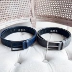 特 Bv 新款宽版男士腰带 纯手工Intreccio编织意大利双面小牛皮 搭配复古银色针扣 侧面有标识 皮带宽度4.0Cm