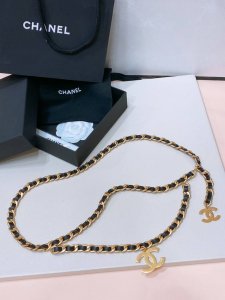 特 -Chanel 黄铜金属.经典链条Logo腰链 精致优雅 均码 2层链 简单不显单调 大爆款回货！