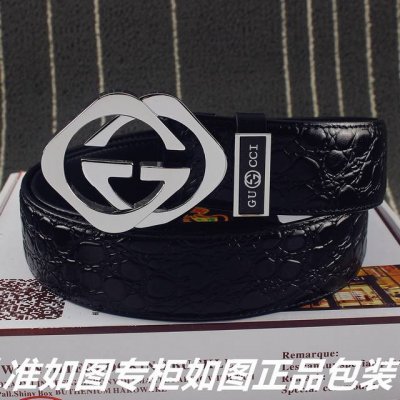 品名：古奇.Gu cci鳄鱼纹 型号：认准如图专柜包装，赠送打孔器 材料：百分百头层牛皮，保证真皮。24k纯钢扣鳄鱼纹系列专柜同等质量， 送人自用首选 包装：