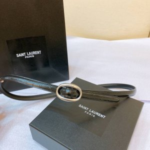 Saint Laurent 23圣罗兰女士腰带皮带 原厂精密电渡扣头，意大利原厂皮，宽1.5Cm，代购级。