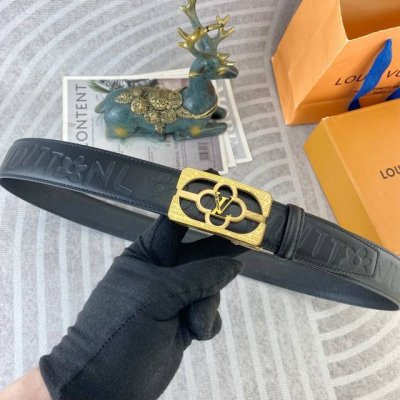 Lv 特种皮腰带自动带系列 原厂五金精品不锈钢扣 手感柔软舒适 宽3.5Cm