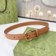 Gucci古驰 3.0Cm 新款竹节针扣搭配双面头层牛皮腰带 时尚百搭 码数 75 80 85 90 95 100 105