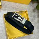 Fendl芬迪宽35Mm 原单双面头层牛皮制作 搭配原单纯铜尾夹旋转扣五金 奢华优雅 商务休闲百搭款 顶级做工 高清实拍 品质保证