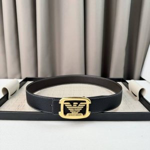 阿玛尼，商务休闲、正装均可佩戴！3.8Cm 最新款扣头，抛光扣头、时尚百搭 双面均可佩戴