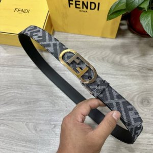 fendl 芬迪 专柜同款 宽3.5Cm 原版定制布料 Ff图案布料材质 黑色皮革内衬 单钉镀钯金属配件 时尚潮流 经典系列