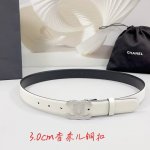 特 3.0Cm 香奈儿腰带，双面头层牛皮皮料，长度：.75.80.85.90.95.100欧，铜五金字母扣原版开模定制庆祝]