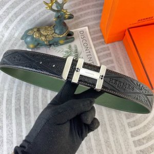 爱马仕 特种皮腰带系列 ，原厂五金精品不锈钢扣，手感柔软舒适 宽3.8Cm。