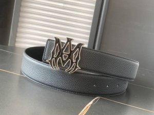 Amiri 新款全新工艺、原版走线3.8Cm双面腰带法国原厂小牛皮，A级钢扣 品质毋庸置疑 没有更好 只有最好,升级版