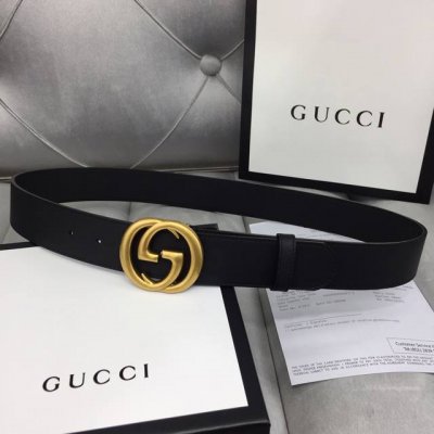 配送专柜全套礼盒包装。 Gucci 经典原单配以标志双 G 带扣。宽度:3.8Mm手感柔软，修长真皮腰带采用gucci原厂小牛皮精致而成。 品质保证 无忧售后