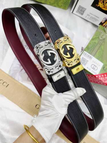 皮带：古奇..Gu..Cci顶级复刻. 腰带：古驰.原单品质百分百进口原厂头层牛皮，保证真皮。雕花镂空镶钻工艺.真空电镀.永不掉色.24K纯钢扣头层小牛皮纹路双