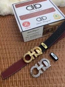 品名：菲拉格幕 原单皮带 材质：原单牛皮腰带 百分百头层牛皮腰带保证真皮，24K纯钢扣，专柜原单品质、做工精细，时尚大牌，送人自用首选 包装： 请认准如图专柜包