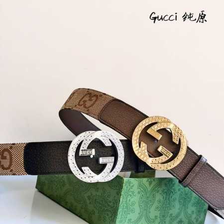 特 Gucci古琦 男士 宽度4.0Cm 简单大方 精品五金 佩戴效果非常不错 送礼自用最佳推荐 - 点击图像关闭