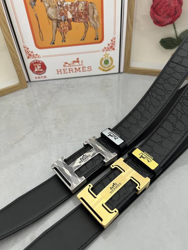 品名：爱马仕.HermèS 材质：原单牛皮腰带 百分百头层牛皮腰带保证真皮，24K纯钢扣，专柜原单品质、做工精细，时尚大牌，送人自用首选 包装： 请认准如图专柜