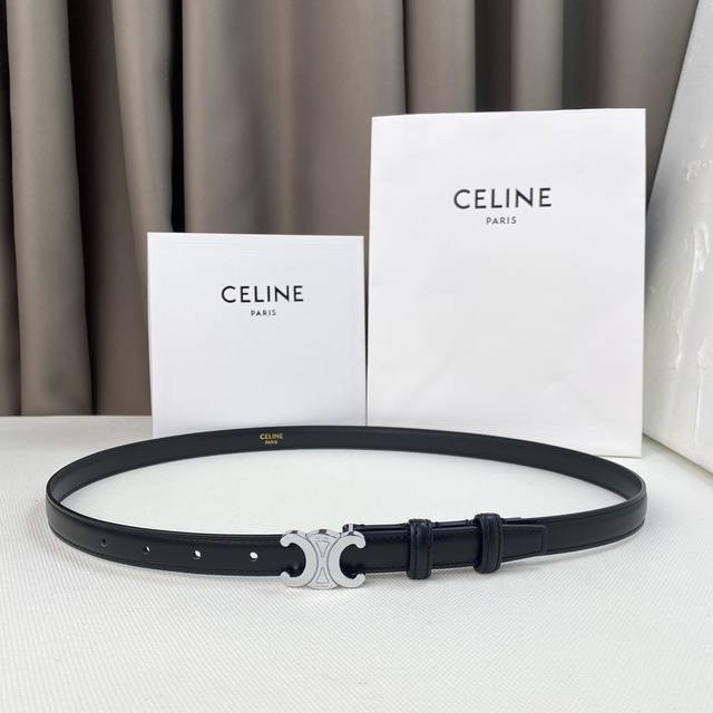 Celin E新品立体浮标针扣女士腰带 意大利进口小牛皮 树膏夹层搭铜扣 宽度1.8
